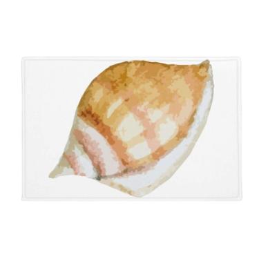 Imagem de DIYthinker Caracol colorido com ilustração de vida marinha Tapete antiderrapante para porta de banheiro