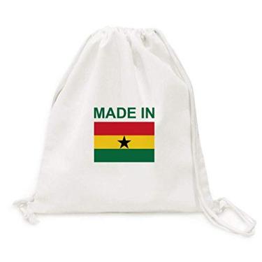 Imagem de Made In Ghana Country Love Mochila de lona com cordão para viagem