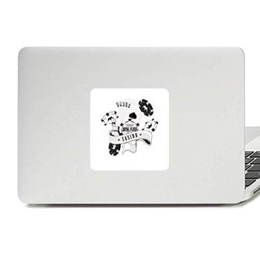 Imagem de Adesivo de vinil para laptop com estampa de utensílios de jogos e fichas de baralho