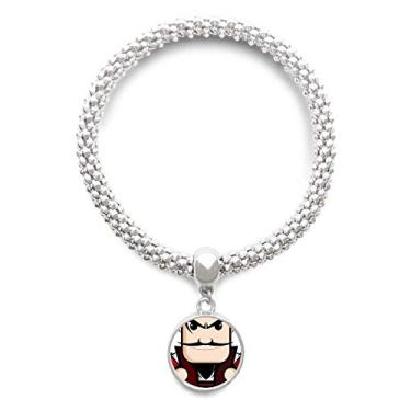 Imagem de DIYthinker Pulseira de prata com pingente de chaogai chinesa com obra-prima chinesa e corrente ajustável