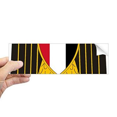 Imagem de DIYthinker Adesivo de para-choque retangular com emblema nacional do Egito para janela
