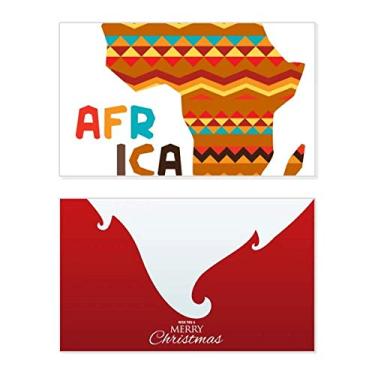 Imagem de Mapa chique da África, listras, feriado, feriado, cartão de felicitações, mensagem de Natal