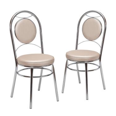 Imagem de Kit 2 Cadeiras de Jantar Aberdeen Treparoni - bege