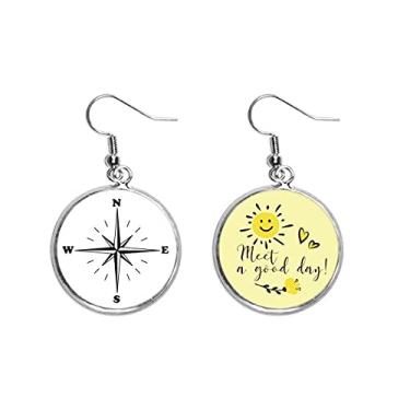 Imagem de Indicador de Direção Northwest Relógio Orelha Gota Sol Brincos Joias Moda