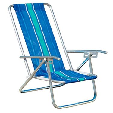 Imagem de Cadeira de praia em alumínio dobrável 5 posições - Botafogo