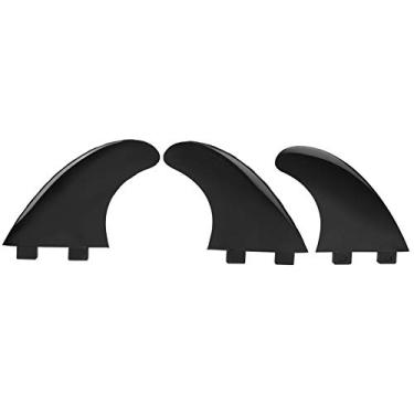 Imagem de 3 Pcs Surfboard Fin,Paddle Board Fin, Nylon Fins Set Right Middle Left Para Prancha De Surf Paddle Board Acessórios Preto Para Longboard, Prancha De Surf E Paddleboard(preto)