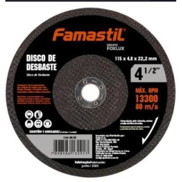 Imagem de Disco De Desbaste Para Metal 115 X 4,8 X 22,2 Mm - Famastil