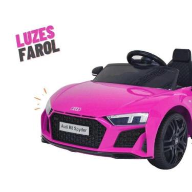 Imagem de Mini Carro Elétrico 12V Audi R8 Spyder Rosa Bw123rs - Importway