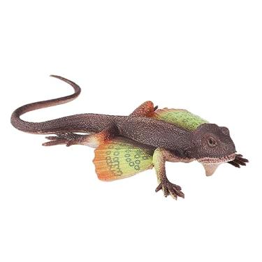 Imagem de Estatueta de lagarto de borracha, figura de lagarto, presente de aniversário, decoração de festa, pintada à mão, brinquedos de animais em miniatura, Estilize um