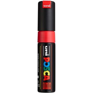 Imagem de Posca marcador 8K em vermelho fluorescente, canetas Posca para materiais de arte, material escolar, arte rupestre, tinta de tecido, marcadores de tecido, caneta de tinta, marcadores de arte,
