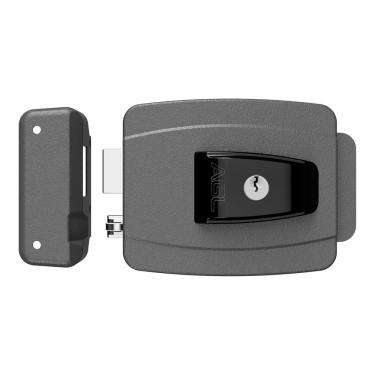 Imagem de Fechadura AL100R 42mm cilindro ajustável 12v chave cinza AGL