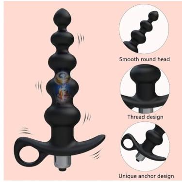 Imagem de Vibrador Anal e Próstata de Silicone para Homens e Mulheres, diversas velocidades.