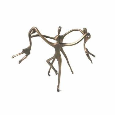 Imagem de Escultura Família Ciranda Casal +2 Meninas em Bronze