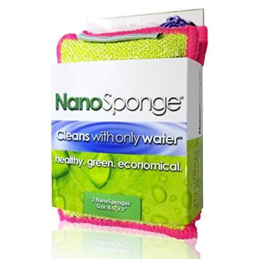 Imagem de Esponjas de limpeza Nano Sponge. Esponja de prato e cozinha doméstica pesada para uso diário superdimensionado. 2 pacotes. 6 x 4 (4,5x3)
