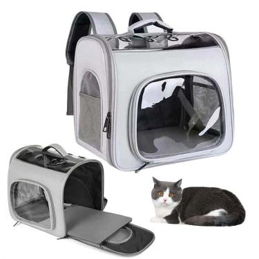 Imagem de Mochila Transporte Cao Gato Pet Cachorro Animal de Estimaçao Pequeno Porte Alça Ajustavel Ventilado