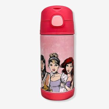 Imagem de Garrafa Térmica Infantil Click Canudo 300ml Princesas - Disney