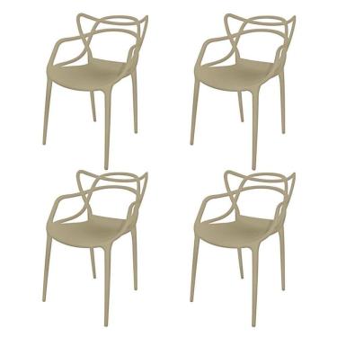 Imagem de Conjunto com 4 Cadeiras para Sala de Estar Berrini  Cinza