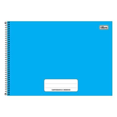 Imagem de Caderno Cartografia E Desenho Pepper Azul 80 Folhas
