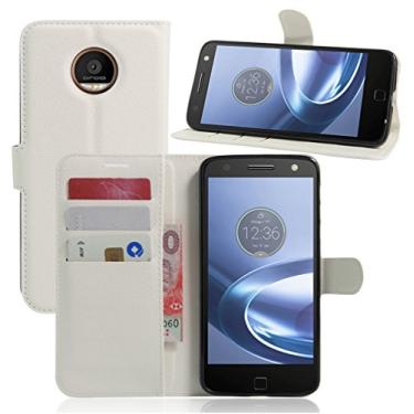 Imagem de Capa para MOTO Z Capa flip carteira de couro para MOTO Z Capa de proteção de telefone Capa com design simplificado