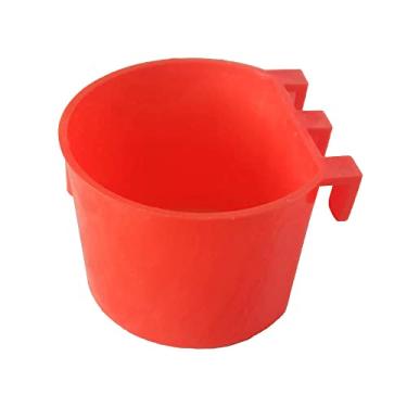 Imagem de AMZSYLV Pacote com 10 copos de alimentação para gaiola de pássaro, tigela de semente de galinha, papagaio suspenso, comedouro e bebedouro, garrafas de água para pombo codorna, periquitos, coelho aves