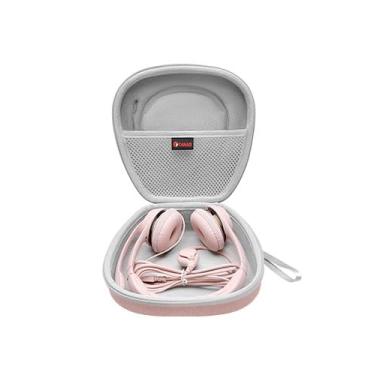 Imagem de XANAD Capa rígida para fone de ouvido Logitech H390, JLab Go Work, JIAMQISHI, EAGLEND, FEABASK - rosa + cinza