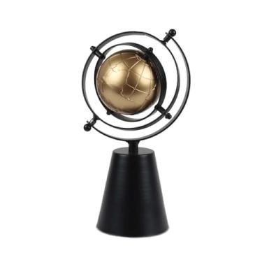 Imagem de Globo terrestre em ferro A22,5cm D8cm preto e dourado L Hermitage - Full Fit