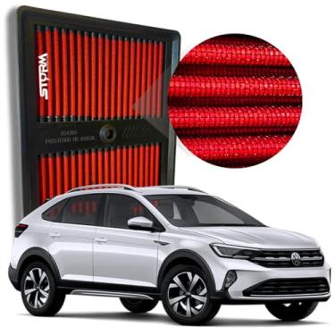 Imagem de Filtro de Ar Esportivo Inbox 1.0 Tsi Turbo Vw Nivus 200 Stage Compatível com Volkswagen Lavável reutilizavel potencia Confortline Highline SUV Launch Edition Rs Filter