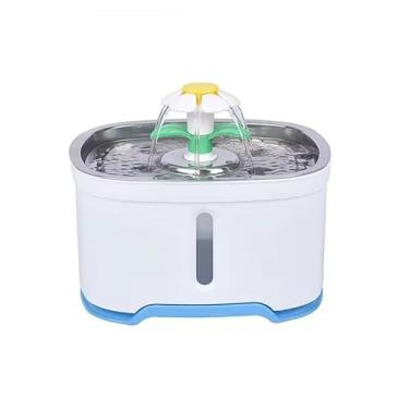 Imagem de 2,5L Bebedouro Gato Tipo Fonte com torneira de Flor, Bebedouro Fonte De Água Para Cães Gatos Elétrico Pet, Substituição Do Filtro Da Fonte Para Gatos