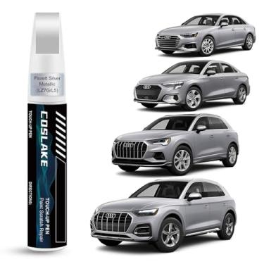 Imagem de COSLAKE Tinta de retoque de carro (Florett Silver Metallic(LZ7G/L5)) para Audi, kit de reparo de arranhões de pintura de carro, solução rápida e fácil de reparar, caneta removedor de arranhões 2 em 1