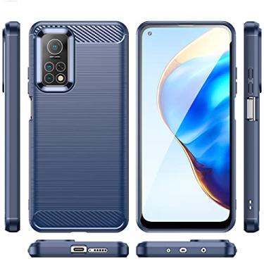 Imagem de Capa para Xiaomi Mi 10T, capa Xiaomi Mi 10T Pro, tecnologia de absorção de choque TPU com moldura elevada protetora para Xiaomi Mi 10T/10T Pro (2020), capa de telefone (azul)