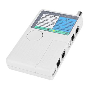 Imagem de Testador de Cabo de Rede, 4, pol., 1 Testador de Cabo LAN Portátil RJ45 BNC USB RJ11 para Cabos UTP STP, Teste de 2 Pontos Remotos, Indicadores LED, Indicador de Falhas