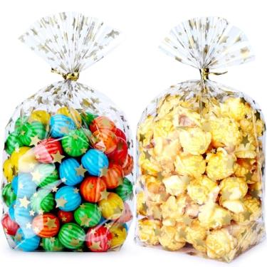 Imagem de Sacos de reforço inferior, 100 peças, 12 x 17 cm, sacos de celofane transparentes, sacos de plástico, sacos de presente para violoncelo, sacos de petiscos, lembrancinhas de festa a granel, biscoito
