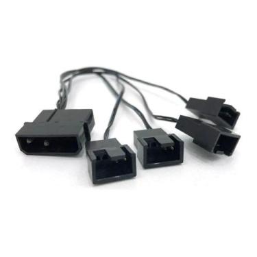 Imagem de 2 Cabo Adaptador Multi Fan Molex P/4 Coolers 3 E 4 Pinos - DEX
