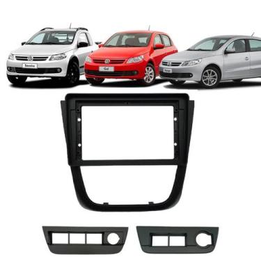 Imagem de Moldura Painel 9 Polegadas Gol G5 2008 2009 2010 2011 2012 P/ Central 