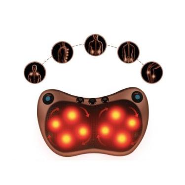 Imagem de Conforto Total: Travesseiro Almofada Elétrica Shiatsu com Garantia - F