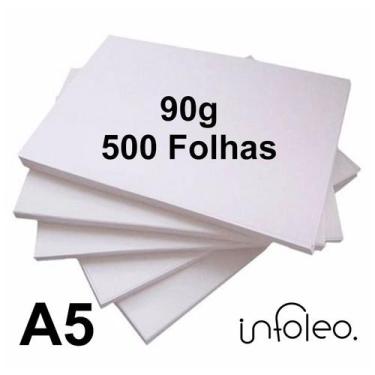 Imagem de Papel Offset A5 90g Branco para impressão - 500 Folhas - Chambril