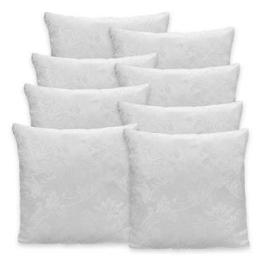 Imagem de Kit 8 Capas de Almofada c/ Zíper em Jacquard Adamascado Luxo 40cm x 40