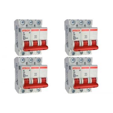 Imagem de Kit C/4 - Disjuntor Steck ''Din'' Tripolar 40A. C