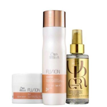 Imagem de Kit Fusion Shampoo 250ml, Máscara 150ml e Oil Reflections 100ml - Well