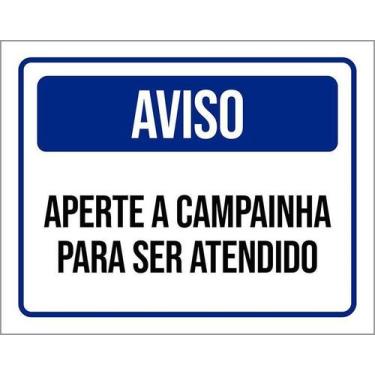 Imagem de Placa De Sinalização - Aviso Aperte A Campainha 18X23 - Sinalizo