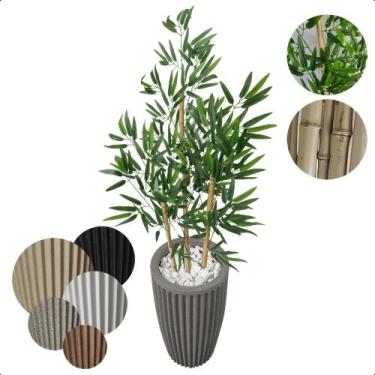 Imagem de Planta Bambu Artificial Sorte 1 Metro Vaso Decoração - Flor de Mentiri