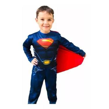 Imagem de Fantasia Longa Com Enchimento DO Superman + mascara de e.v.a - Compra 