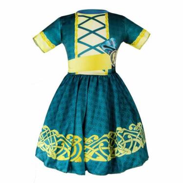 Imagem de Fantasia Vestido de Princesa Merida Valente Bebê Tam Único - Fantasias