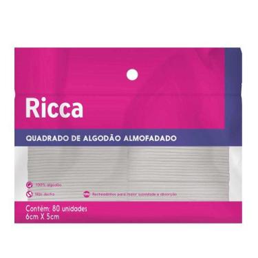 Imagem de Quadradinho de Algodão 80un Ricca, 80 Un