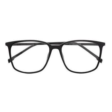 Imagem de Armação Óculos Grau Masculino Quadrado Lucas Preta - Shark Óculos