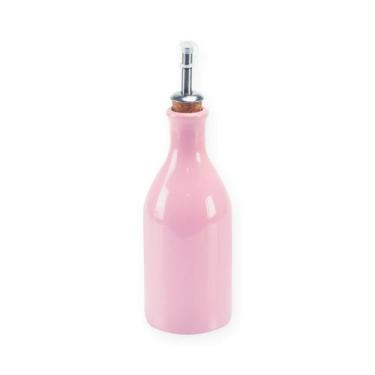 Imagem de Galheteiro Porta Azeite Vinagre de Cerâmica 200ml - Casa Nuvem, Rosa