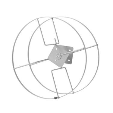 Imagem de Suporte Enrolador de Mangueira de Parede Pequeno Fuzil de Aço Branco 3