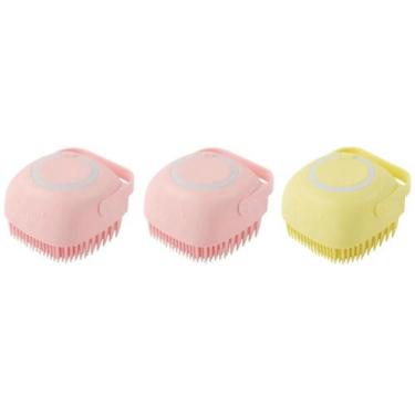 Imagem de KIT 03UN Esponja De Silicone Para Banho De Pet Com Massageador E Dispe