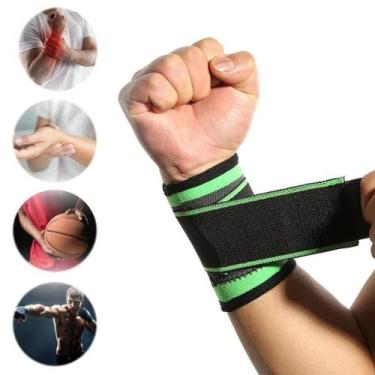 Imagem de Munhequeira De Pulso Mão Ajustável Tendinite Esporte Ortopédica Academ