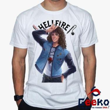 Imagem de Camiseta Hellfire Club Eddie Munson 100% Algodão Stranger Things Geeko